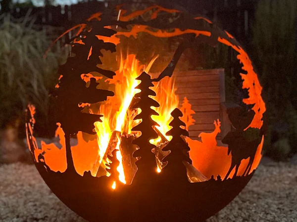 华建耐候钢板 圆形篝火台 Q235NH材质 3mm 户外免维护 耐候钢火景设施