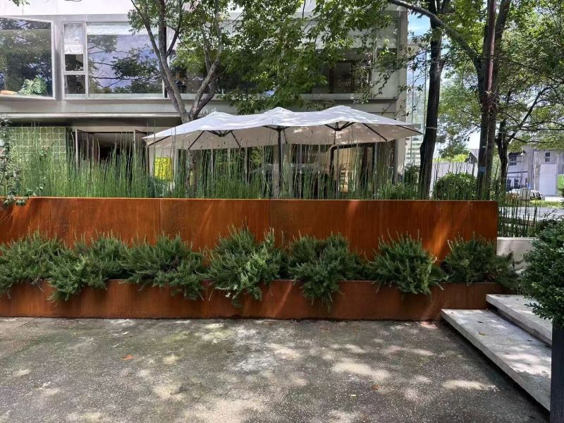 耐候钢双层花箱 户外景观花槽