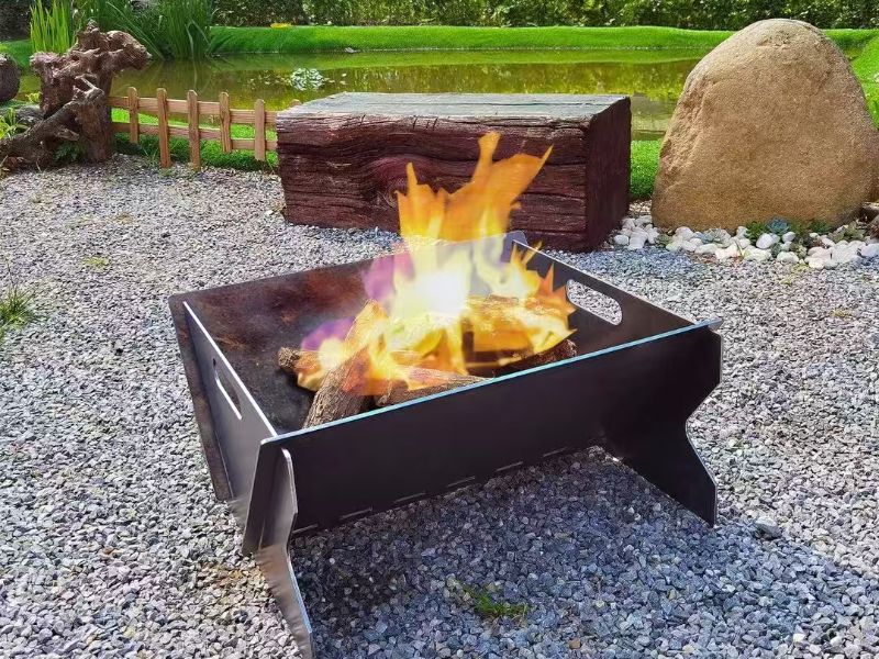 耐候钢户外火景盆 园林景观篝火装置