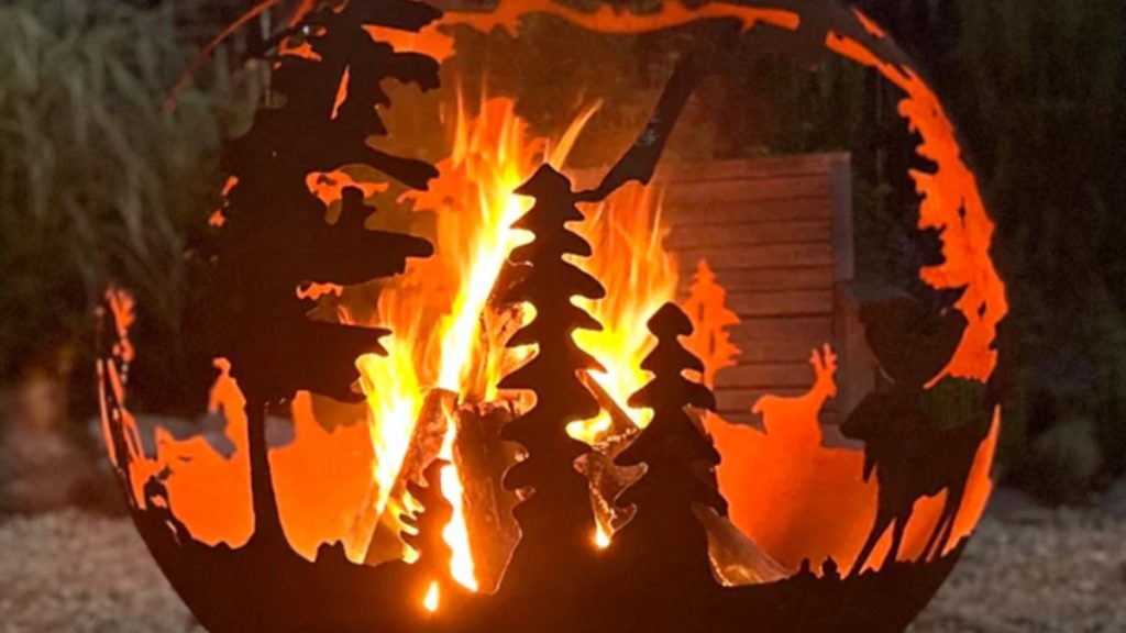 耐候钢火盆 – 户外休闲场景实拍