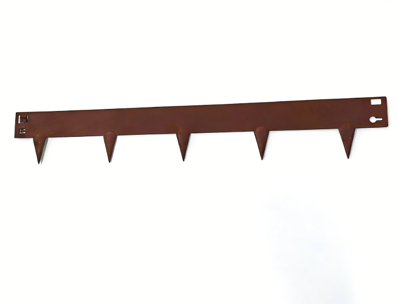 华建耐候钢直线收边条 – 带插尖款园林景观锈钢板围边